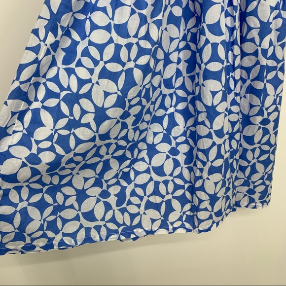G.H. Bass & Co. Blue & White Floral Cotton Tie Back V-Neck Sundress Size 2 - Picture 9 of 12